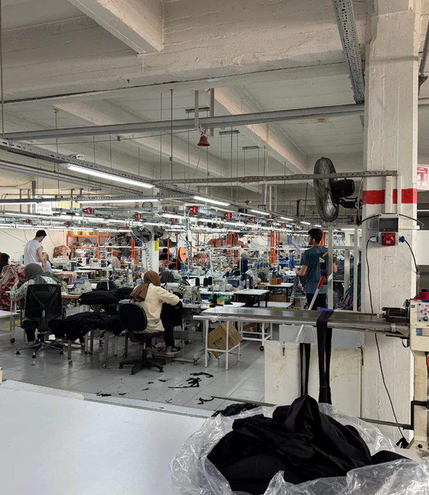 Inside the facility where Nero natural fibre activewear is manufactured